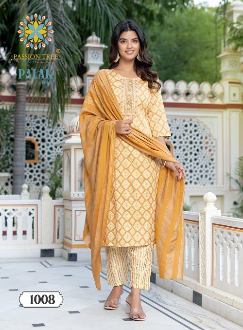 Palak Vol 2 By Passion Tree Fancy Kurti Pant With Dupatta